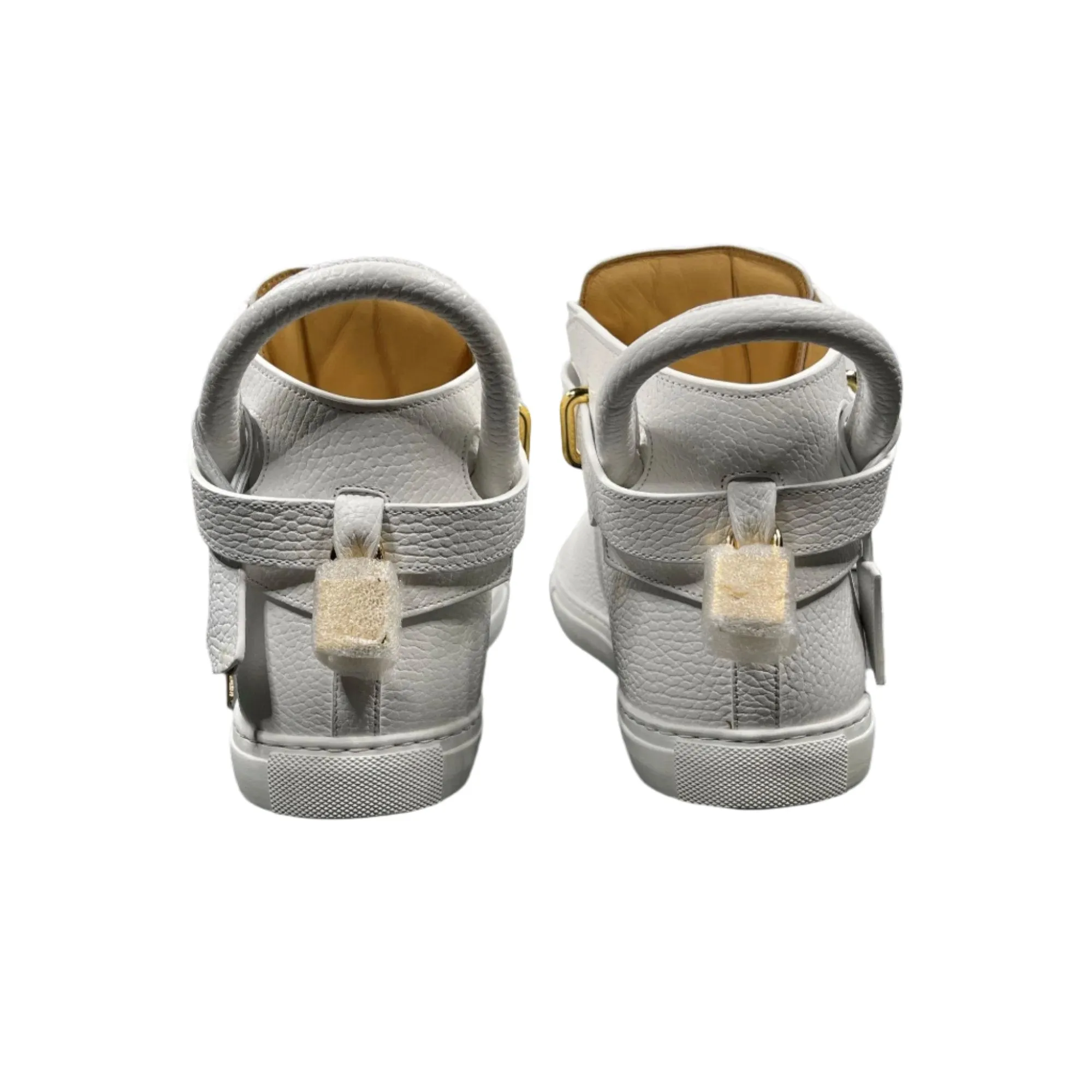 Buscemi Men's 100MM White Leather Sneakers SAMPLE