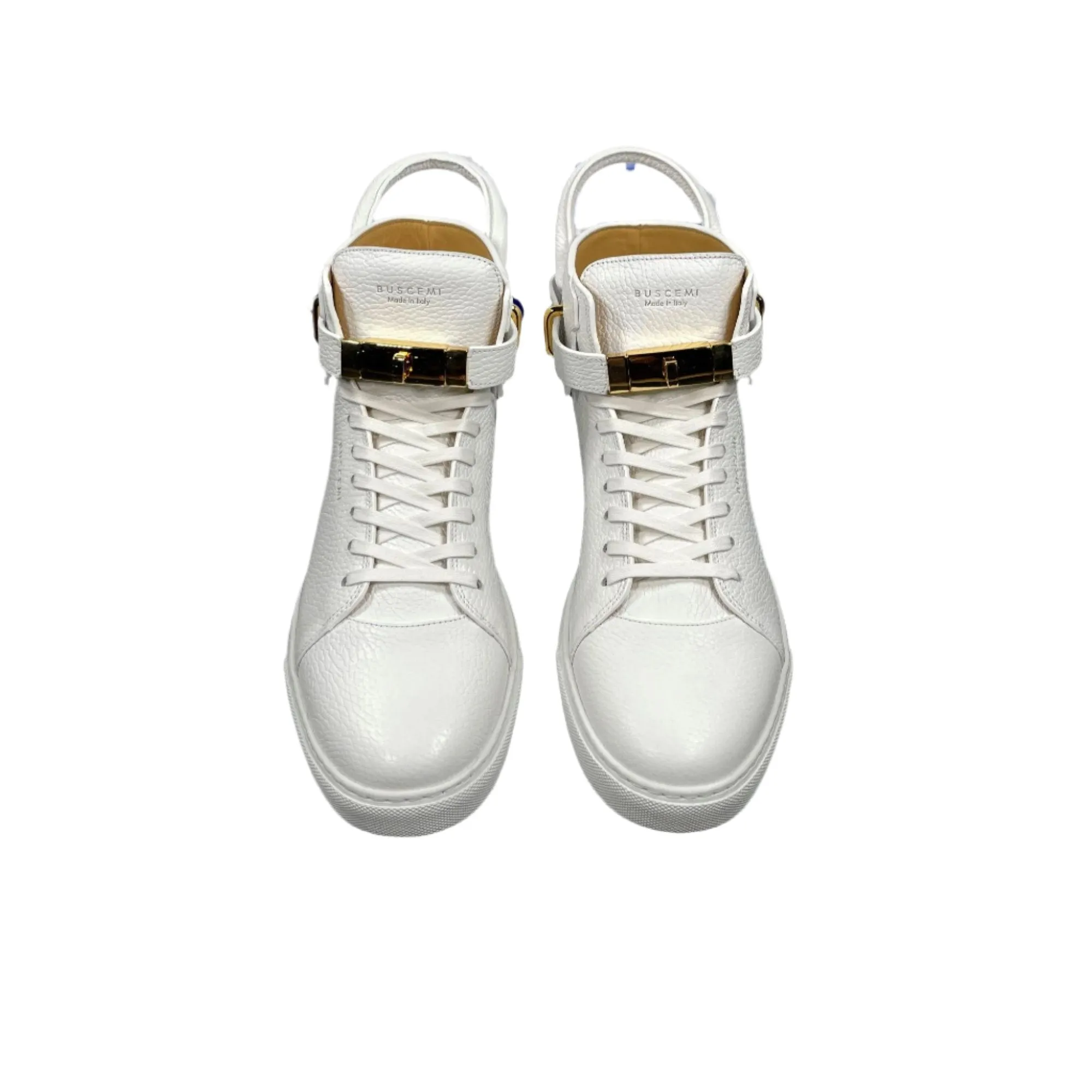 Buscemi Men's 100MM White Leather Sneakers SAMPLE