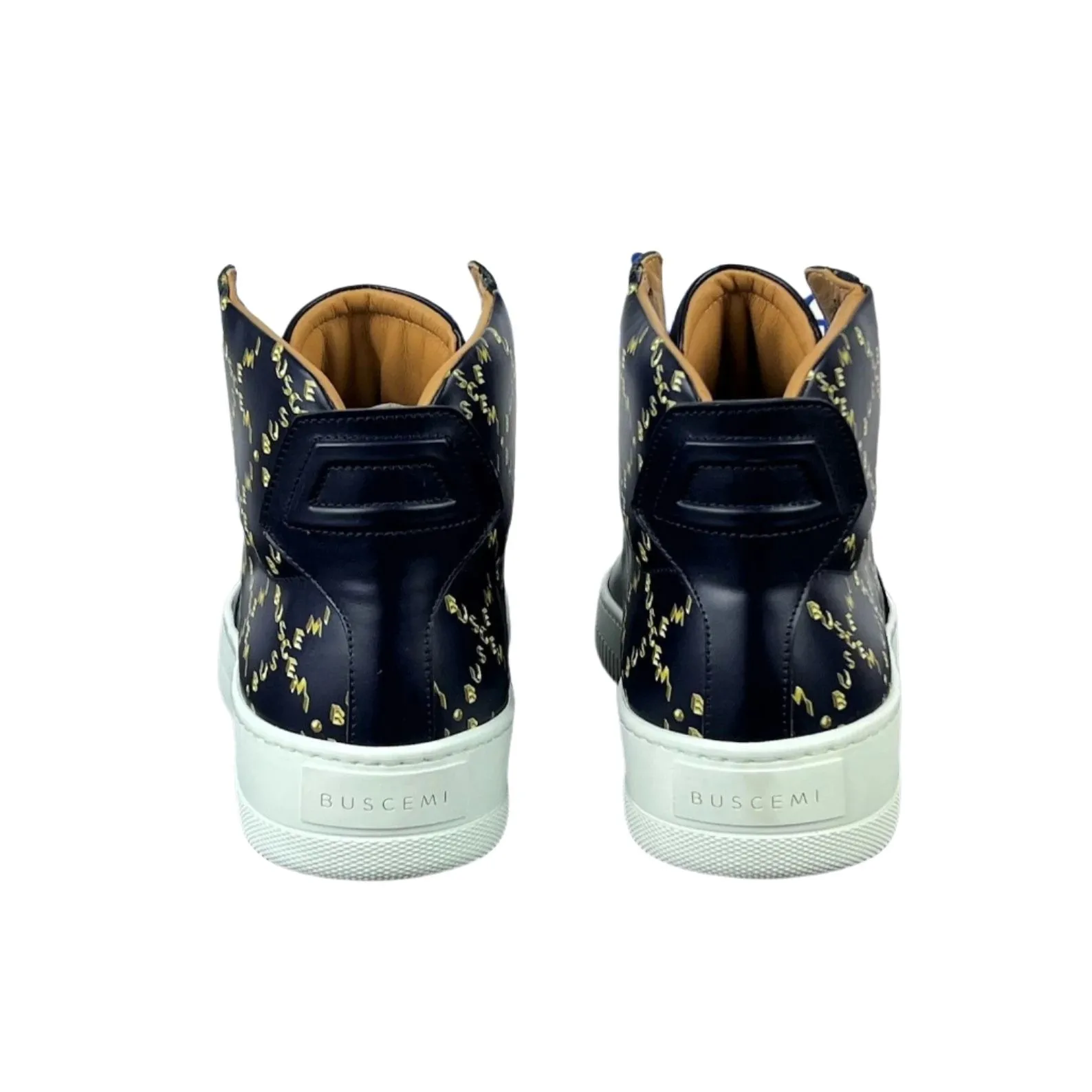 Buscemi Men's Dome Mono Navy Leather Sneakers SAMPLE