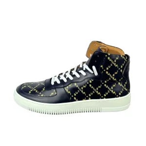 Buscemi Men's Dome Mono Navy Leather Sneakers SAMPLE