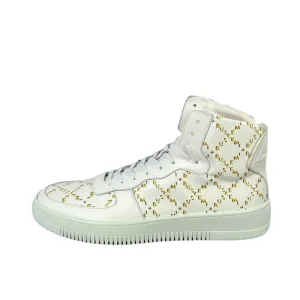 Buscemi Men's Dome Mono White Leather Sneakers SAMPLE