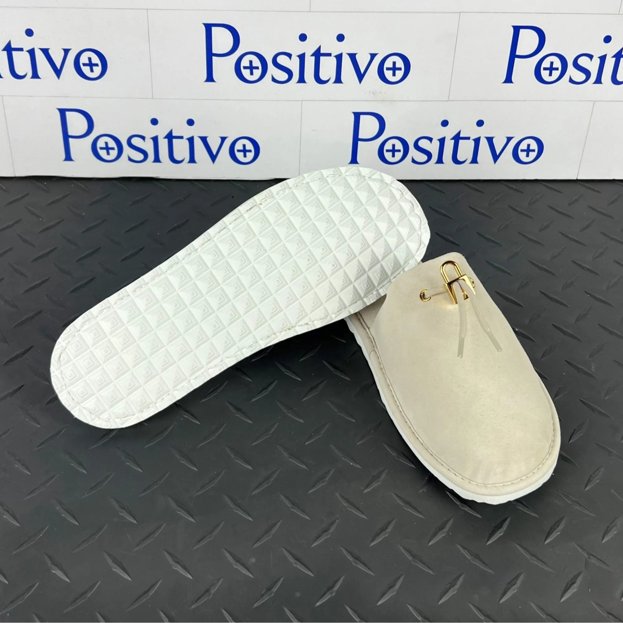 Buscemi Mens Greenwich Off White Suede Slippers Sample