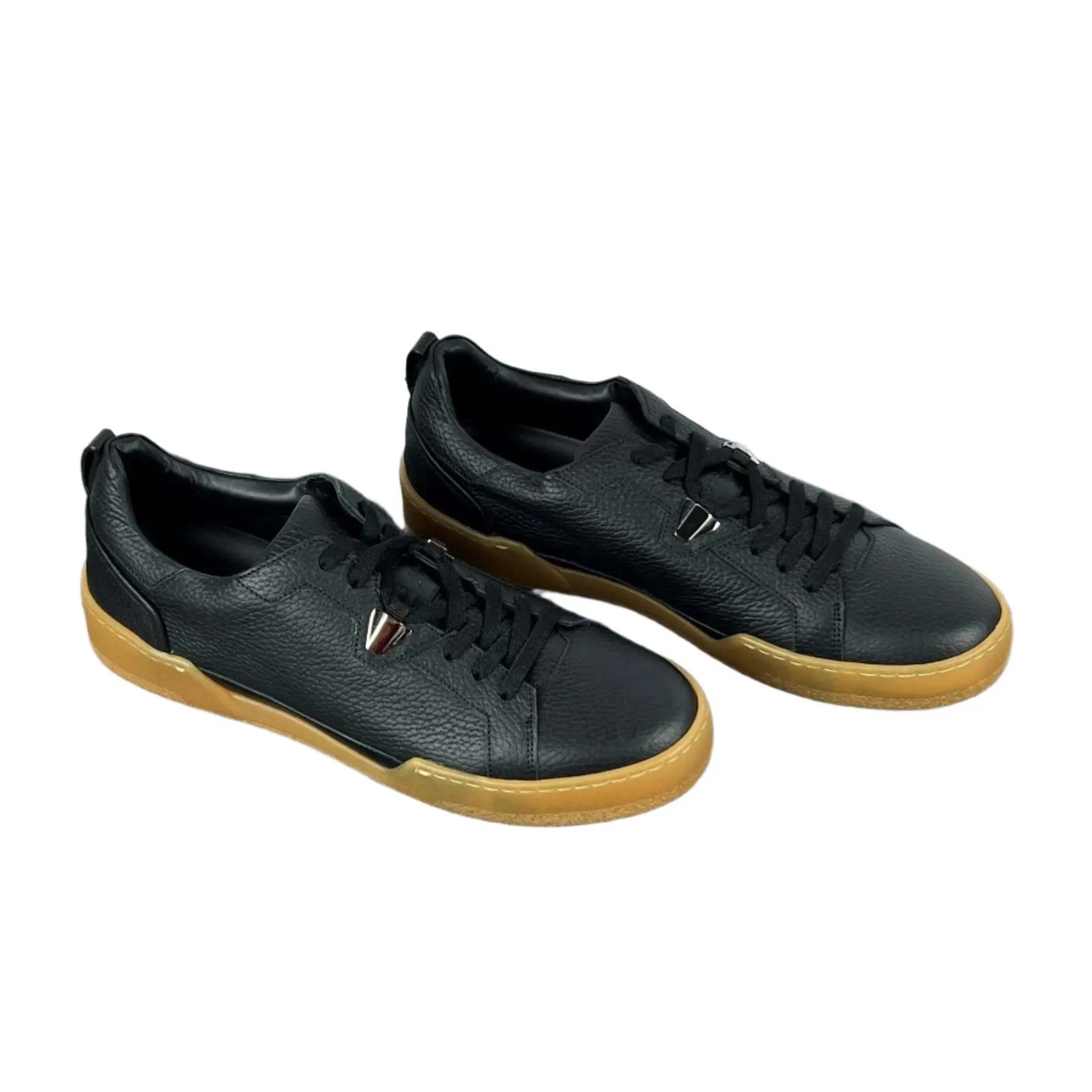 Buscemi Men's Score Alce Black Leather Sneakers SAMPLE