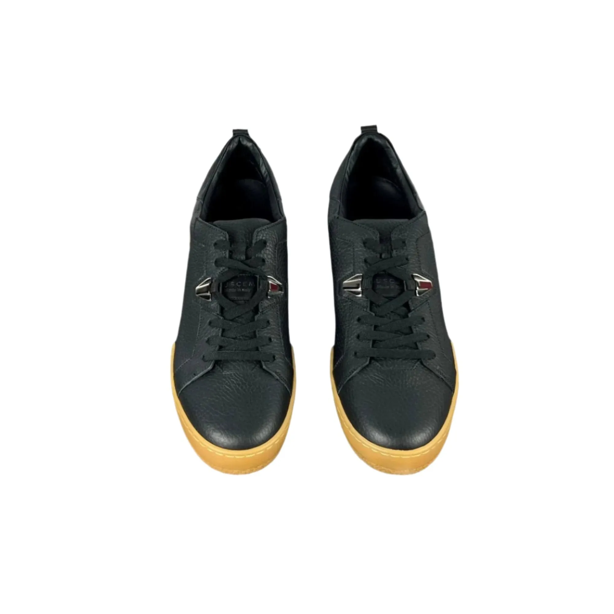 Buscemi Men's Score Alce Black Leather Sneakers SAMPLE