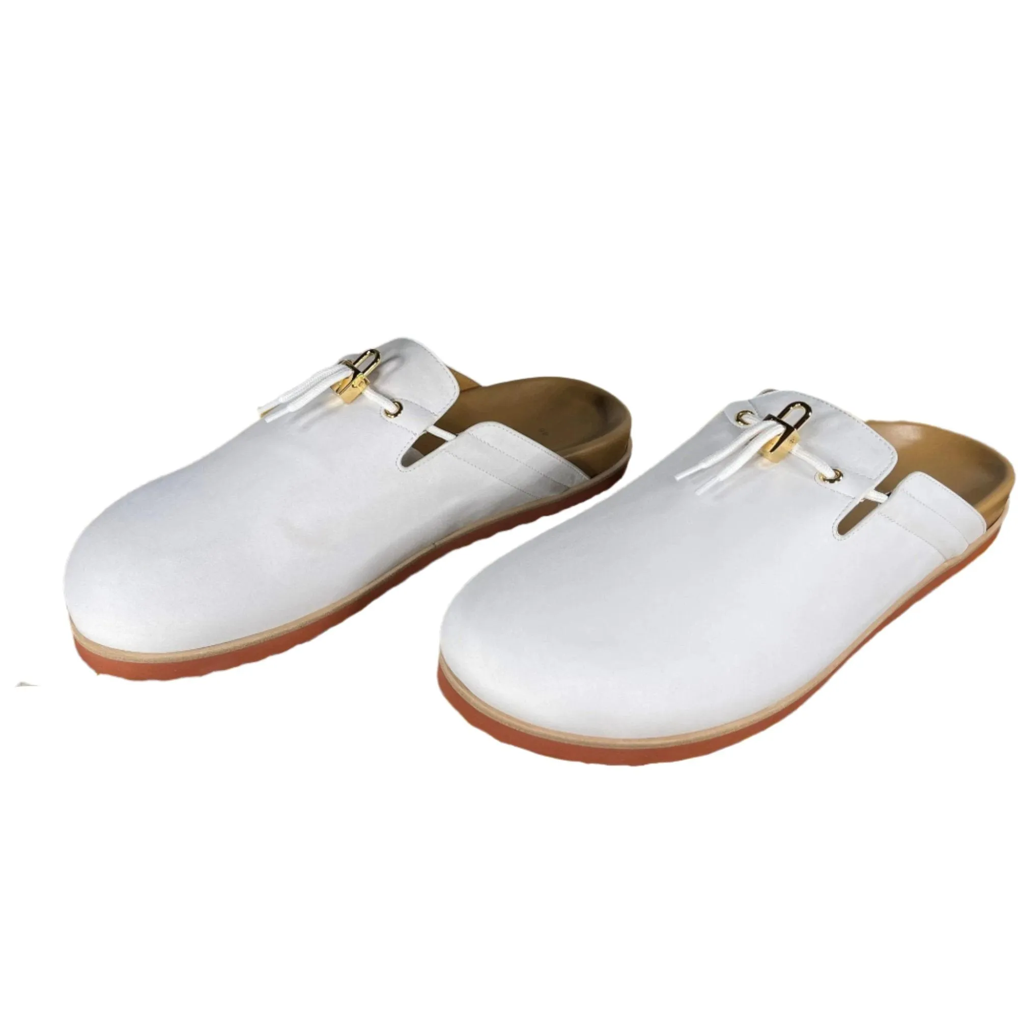 Buscemi Pietro White Nubuk Leather Slippers