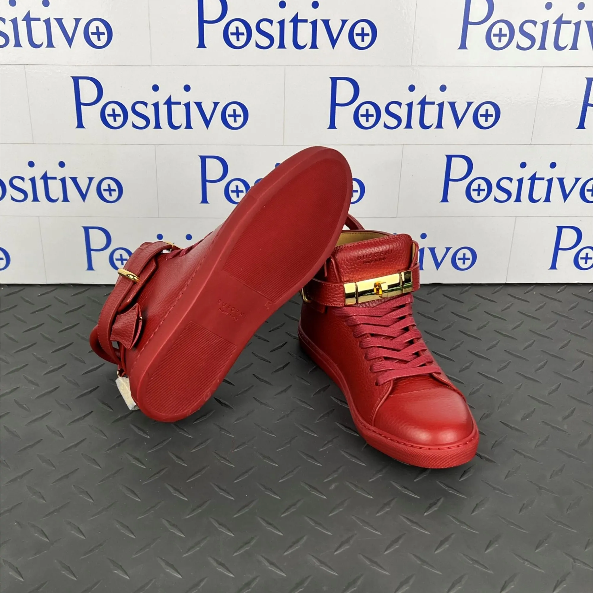 Buscemi Women's 100MM Flat Guts/Guts Leather Sneakers