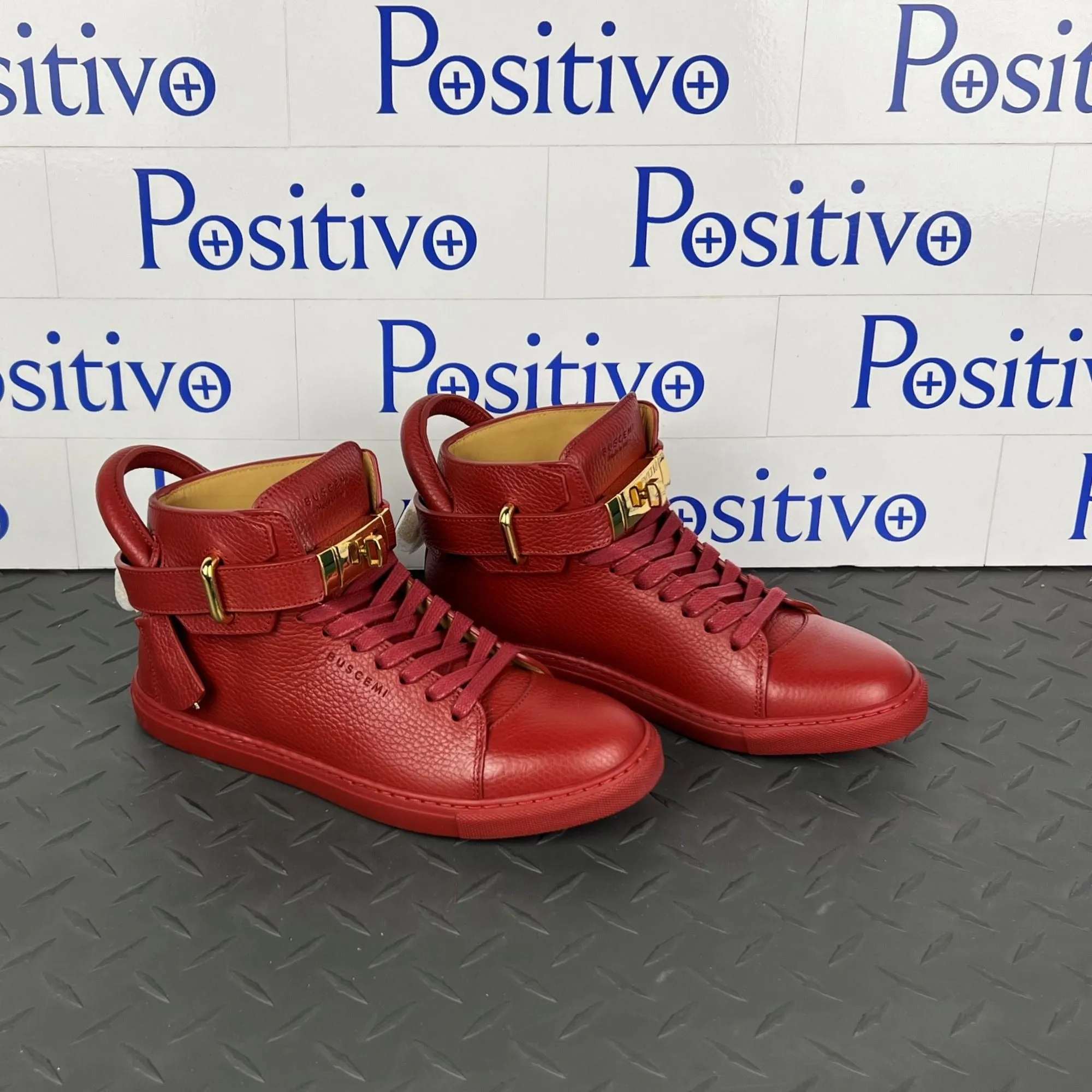 Buscemi Women's 100MM Flat Guts/Guts Leather Sneakers