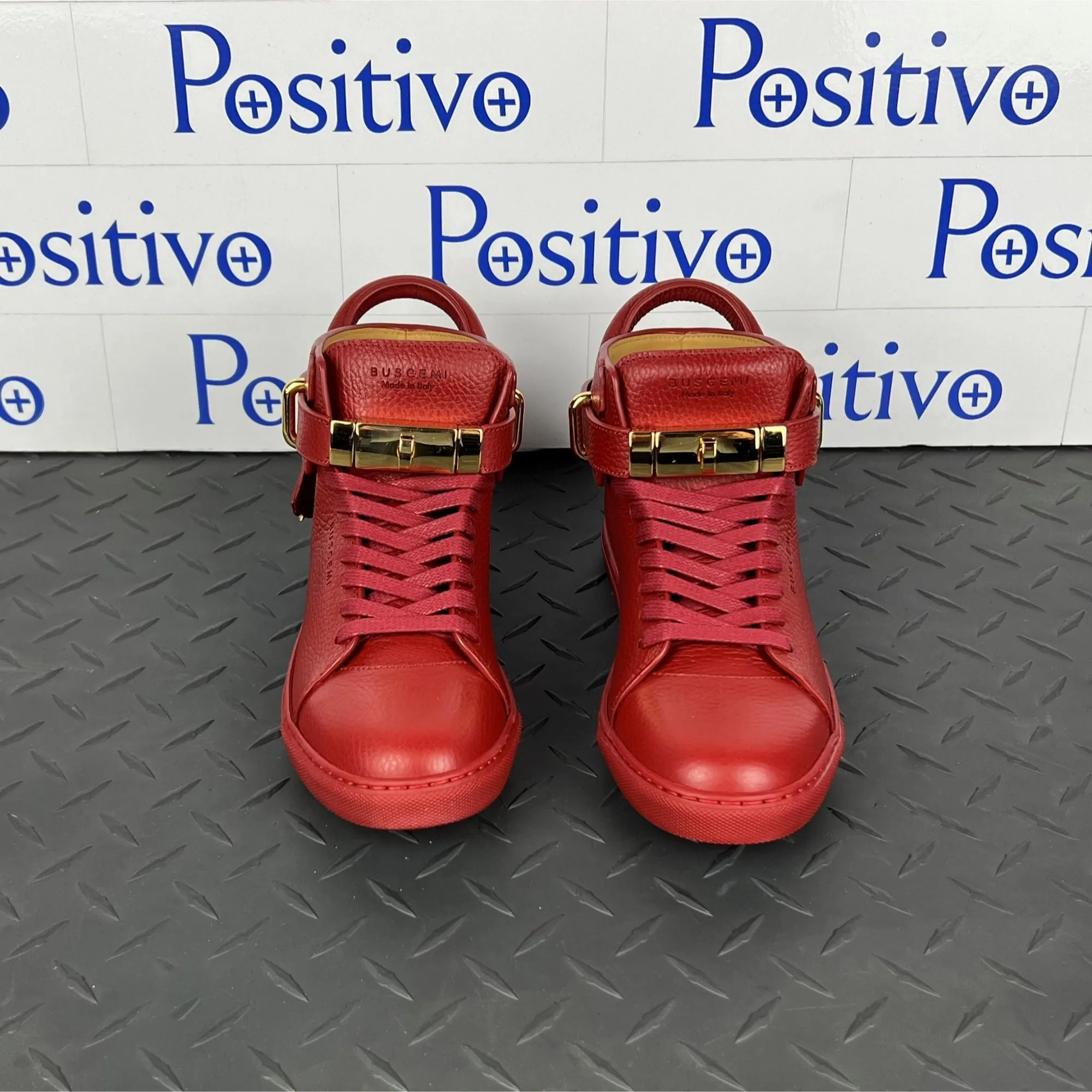 Buscemi Women's 100MM Flat Guts/Guts Leather Sneakers