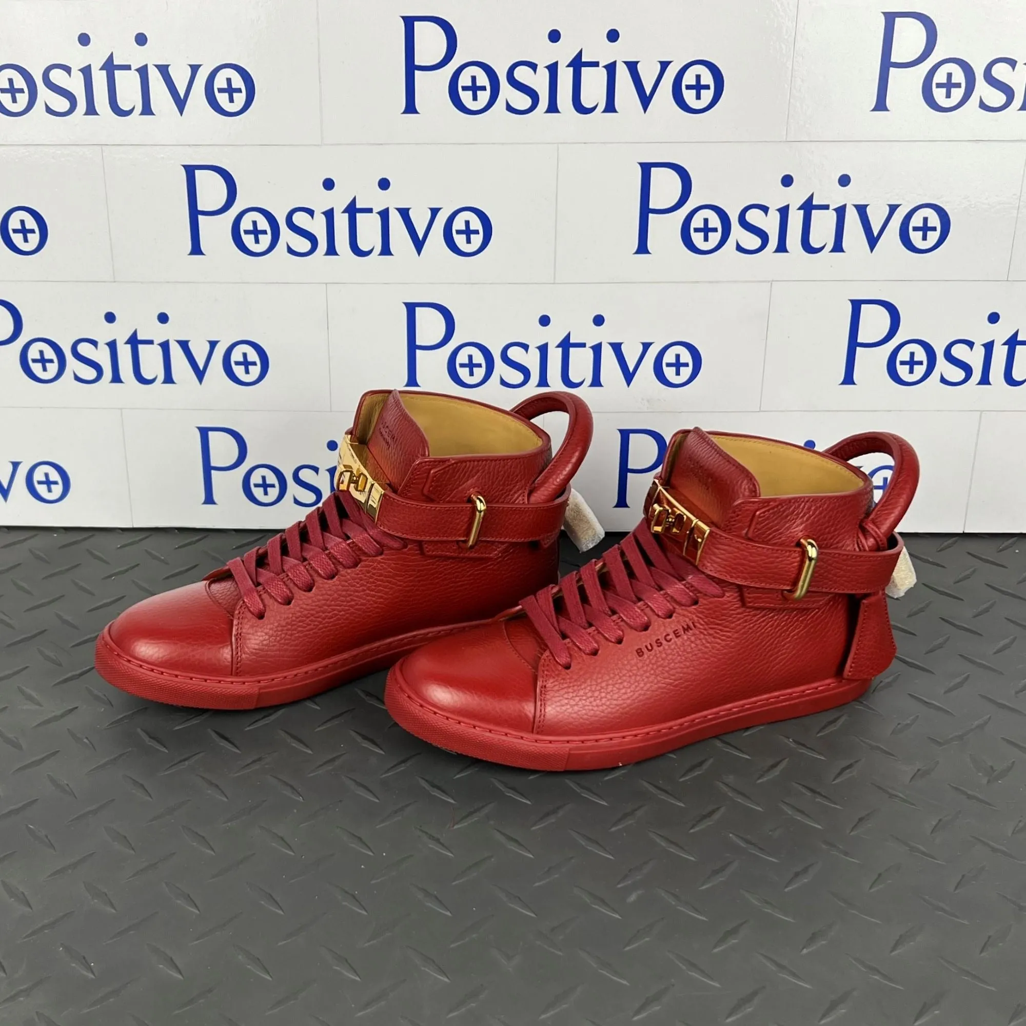 Buscemi Women's 100MM Flat Guts/Guts Leather Sneakers
