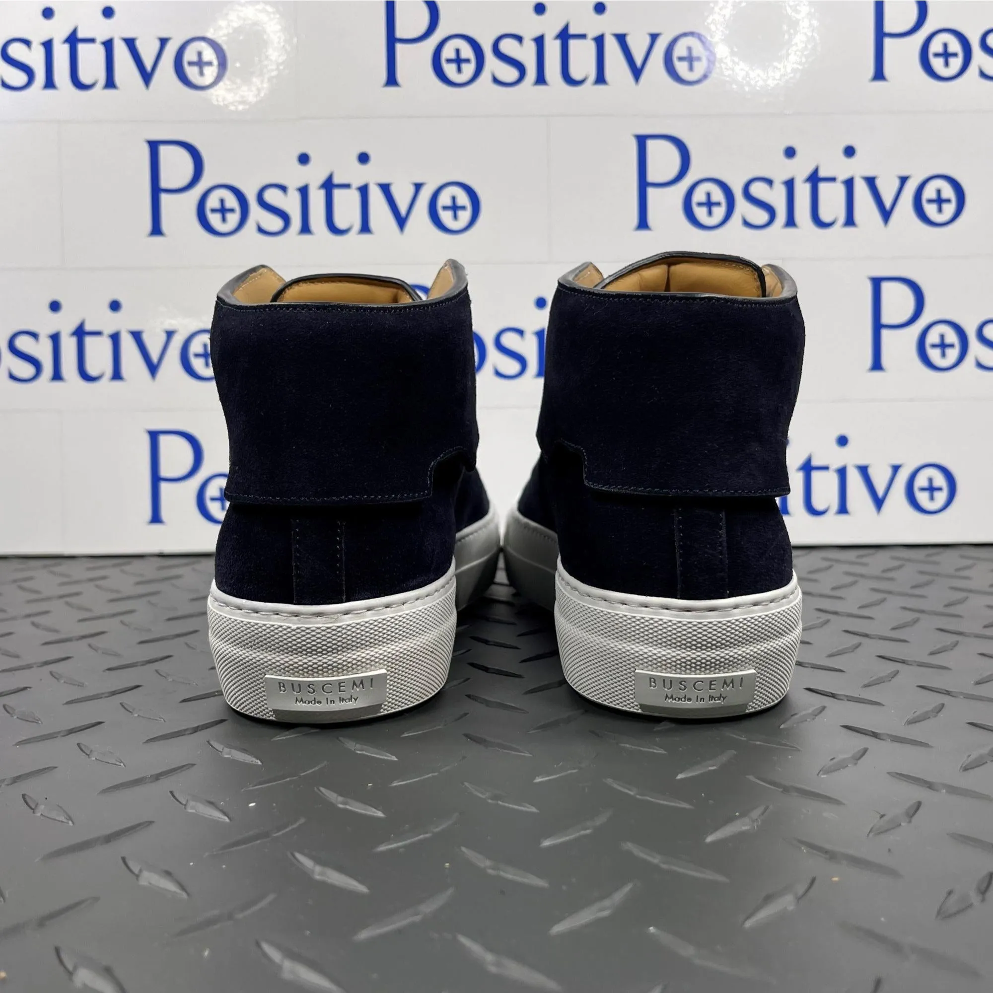 Buscemi Womens 90MM Blue Marino Suede Sneakers