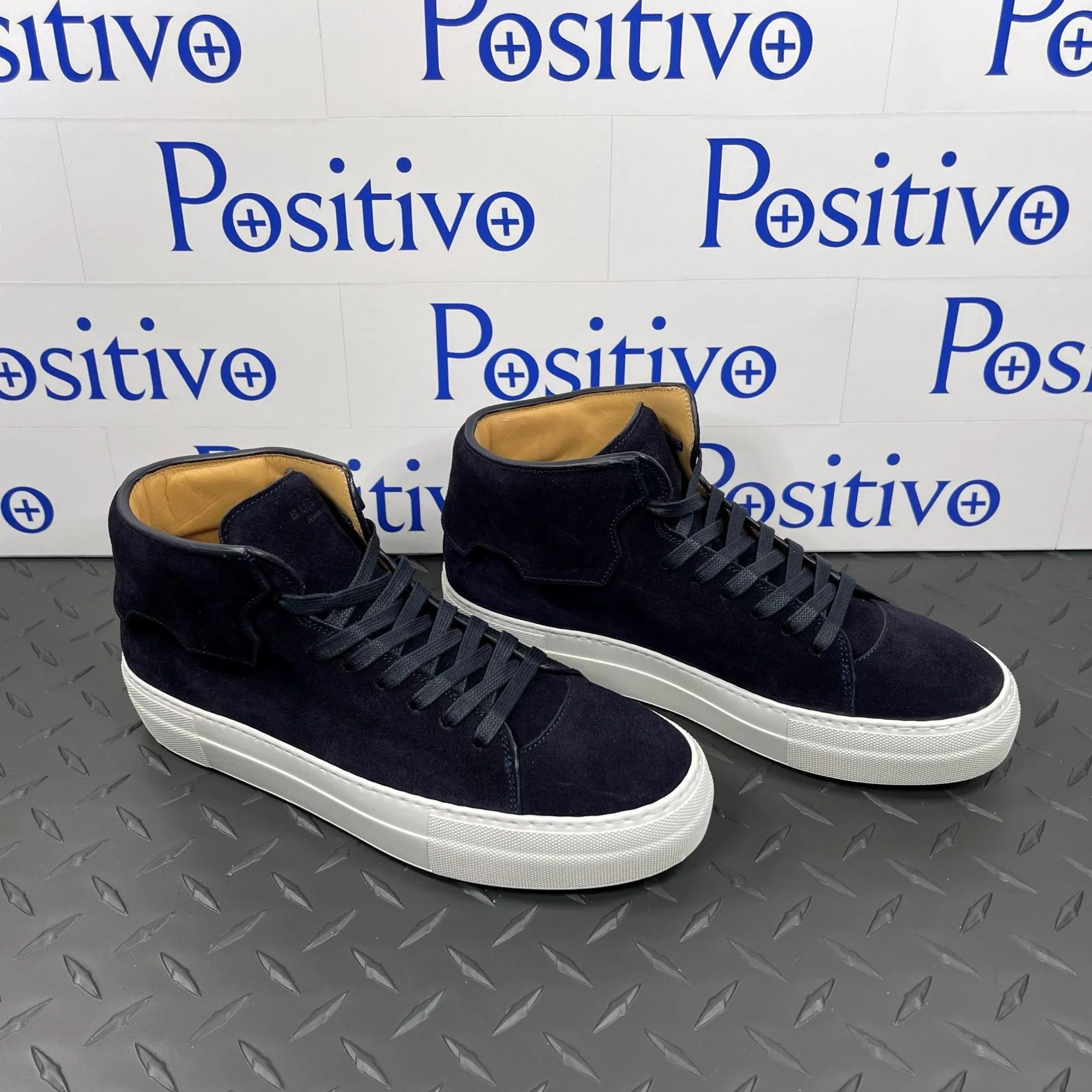 Buscemi Womens 90MM Blue Marino Suede Sneakers