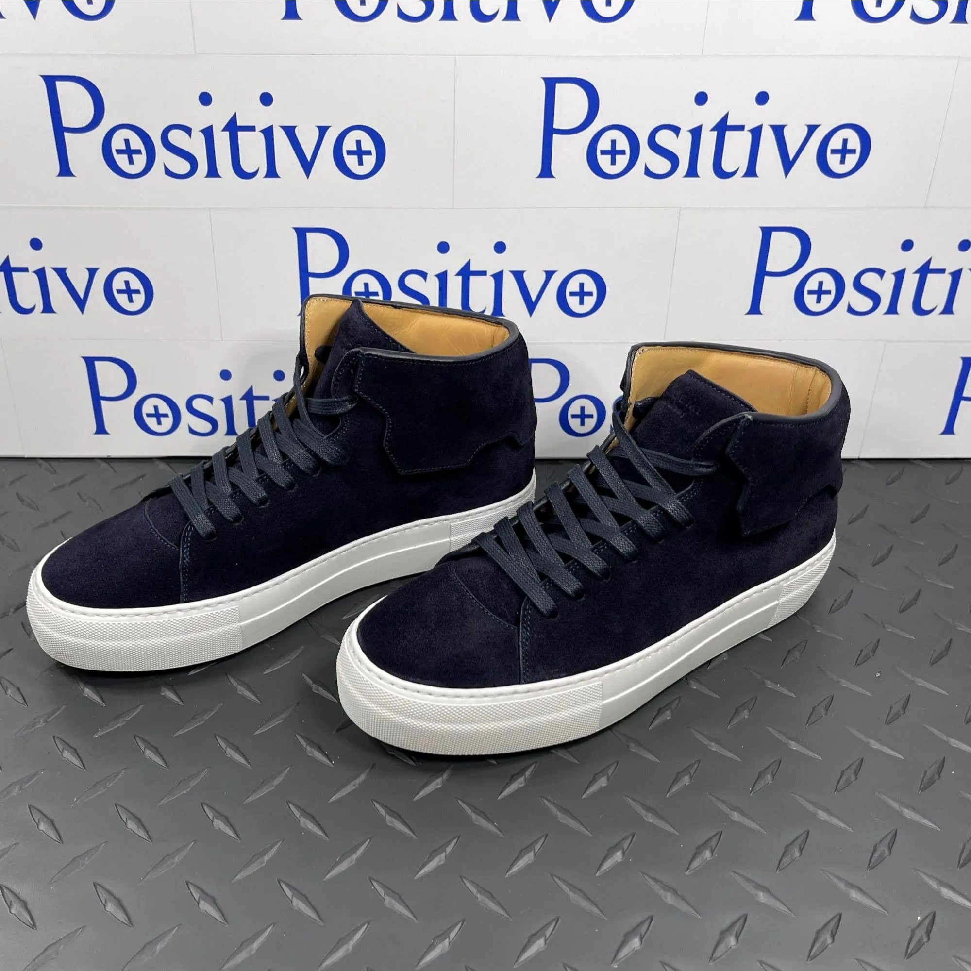 Buscemi Womens 90MM Blue Marino Suede Sneakers