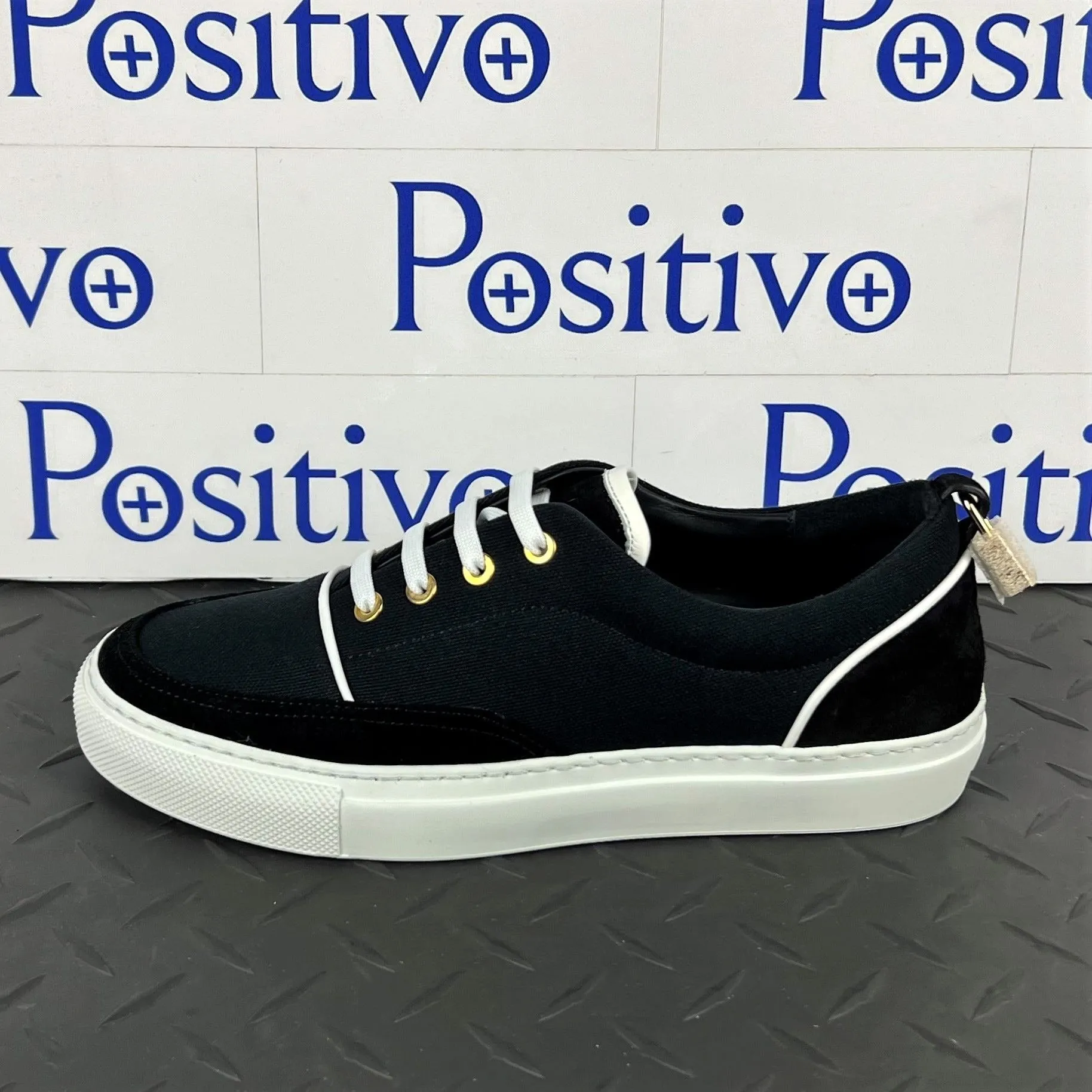 Buscemi Women's Cali Black Leather Low Top Sneakers SAMPLE