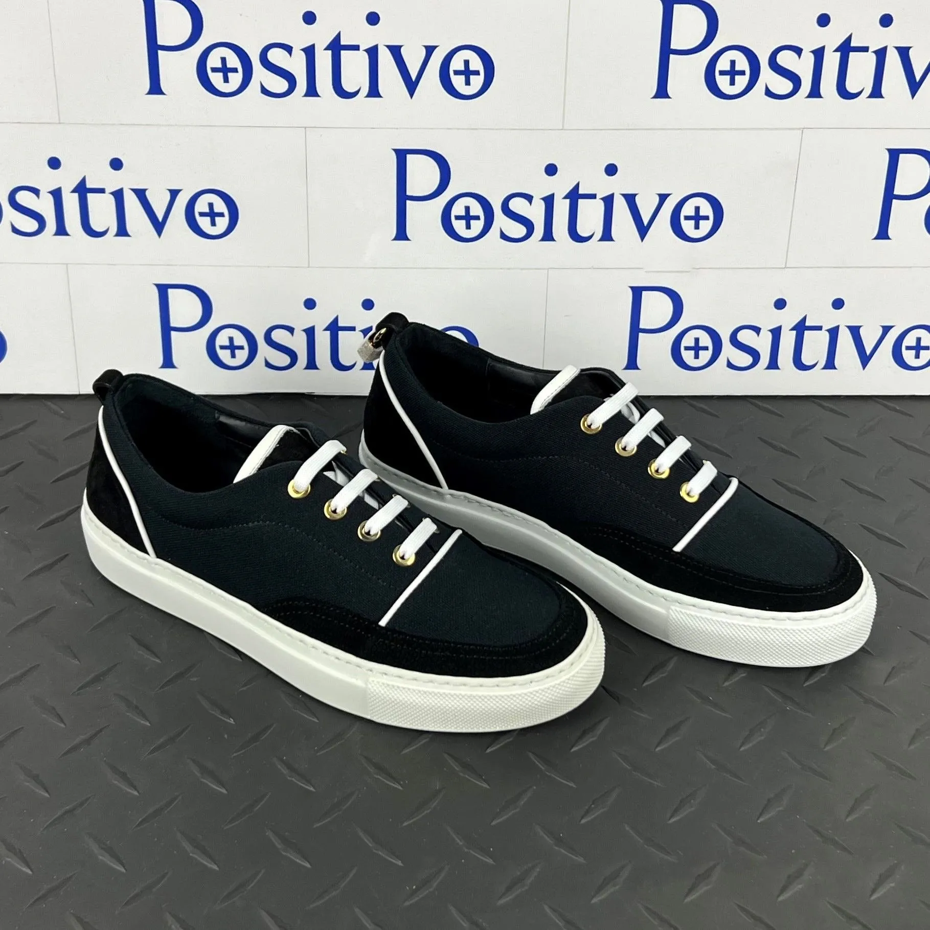 Buscemi Women's Cali Black Leather Low Top Sneakers SAMPLE