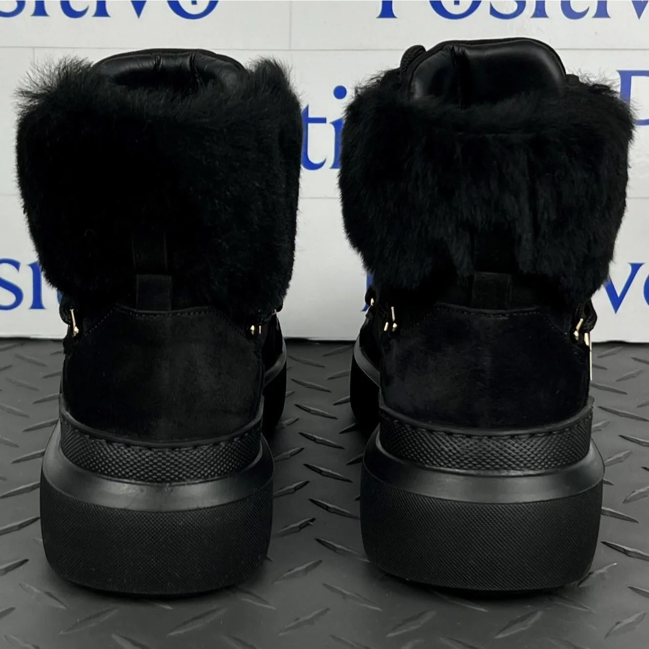 Buscemi Women's Victoria Black Leather Sneakers