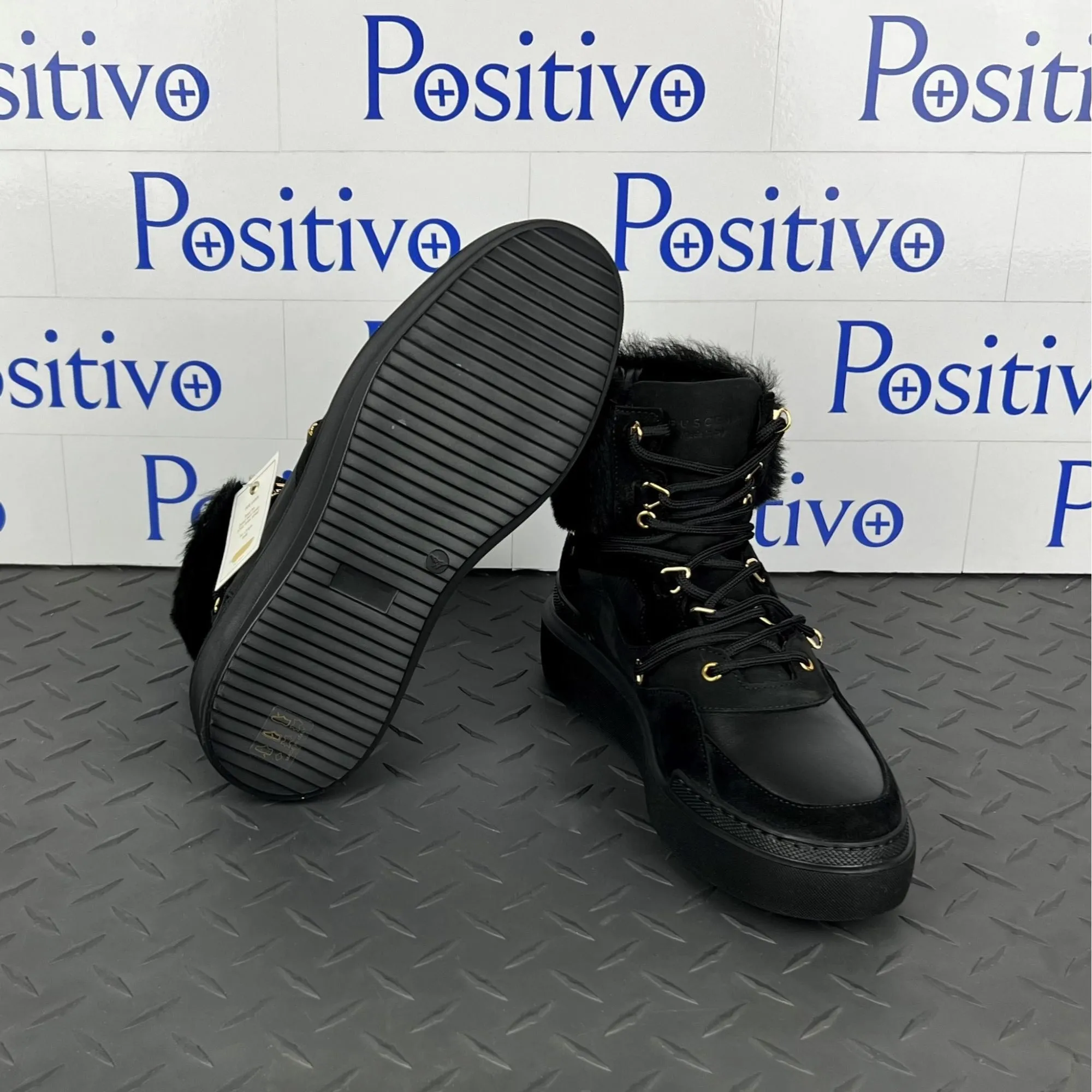 Buscemi Women's Victoria Black Leather Sneakers