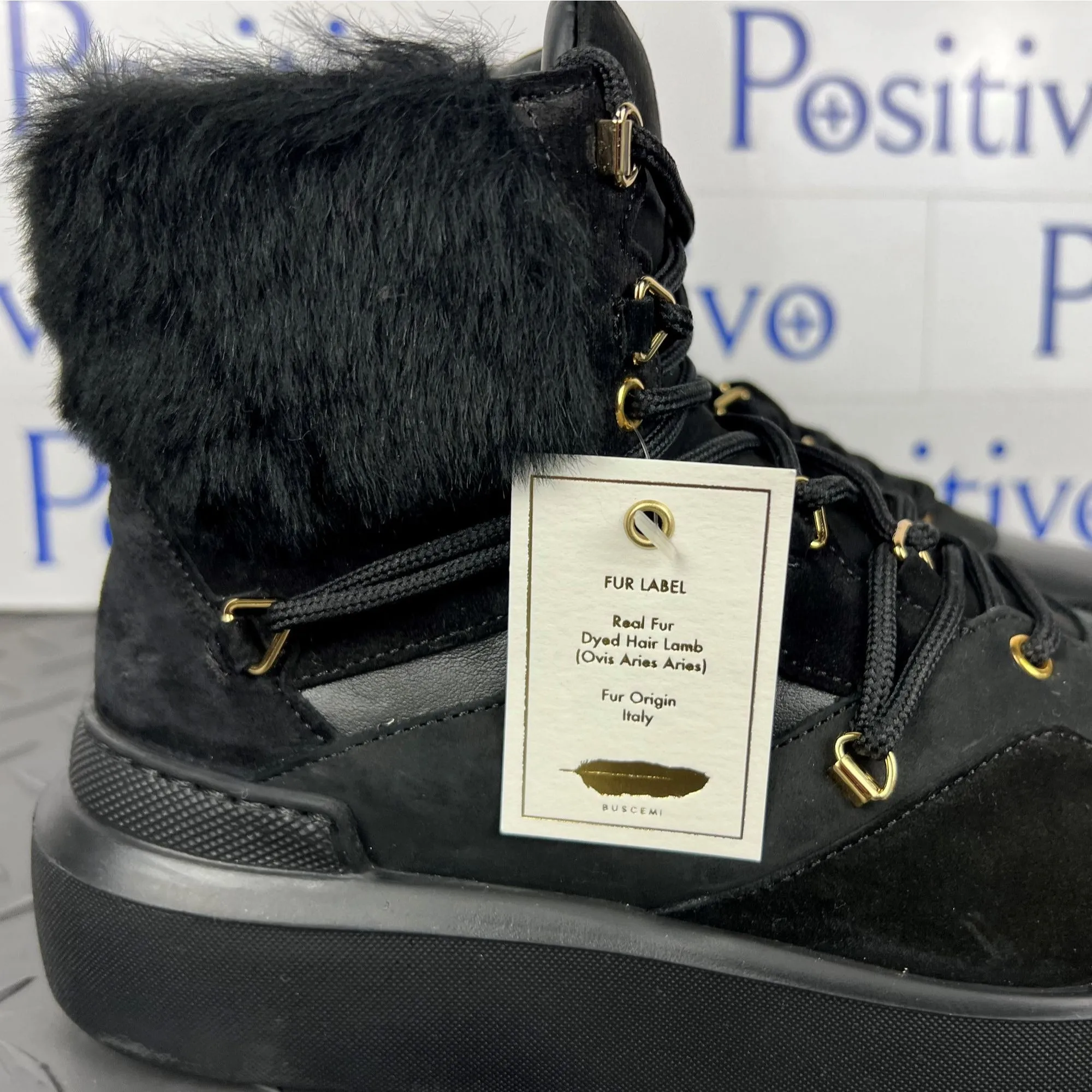 Buscemi Women's Victoria Black Leather Sneakers