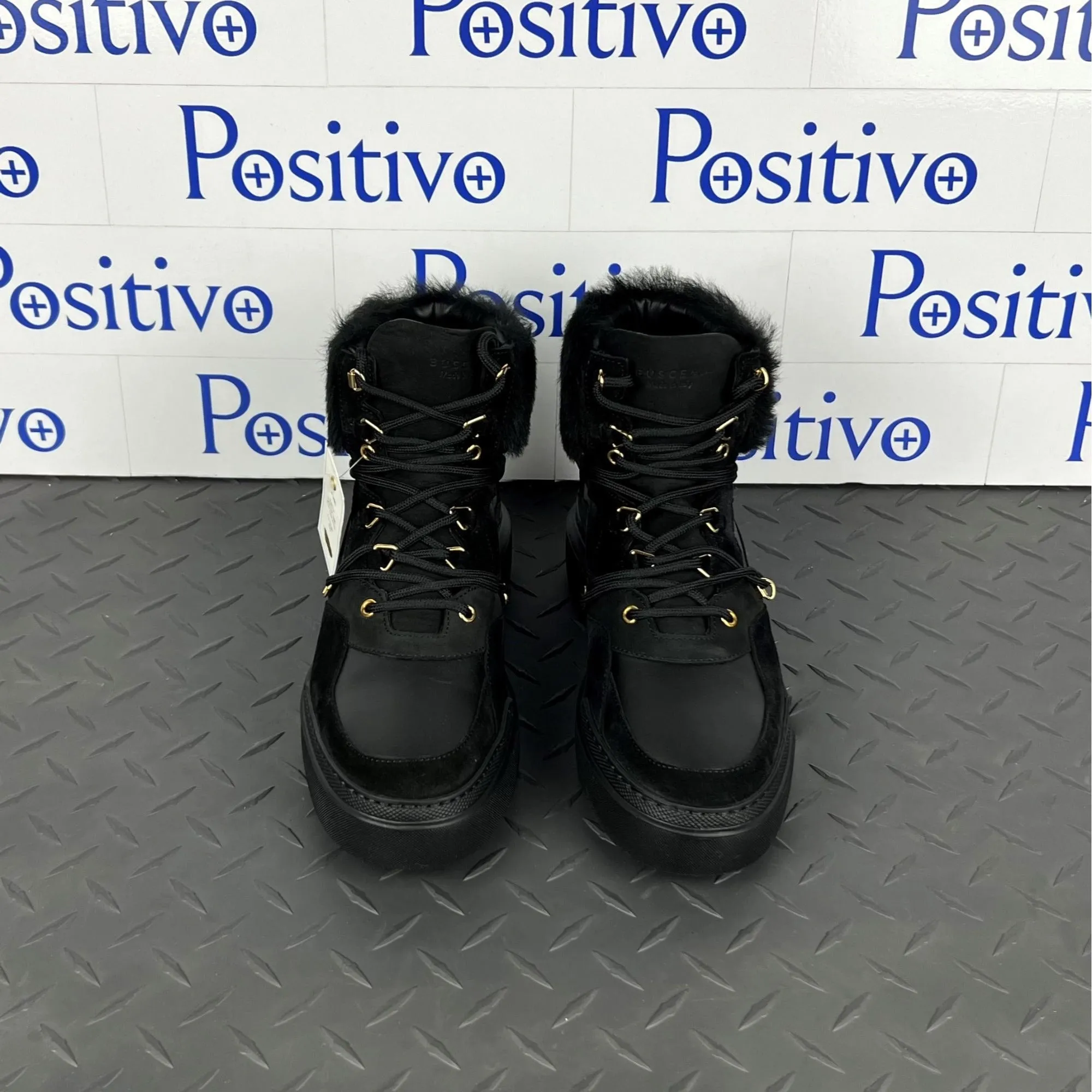 Buscemi Women's Victoria Black Leather Sneakers