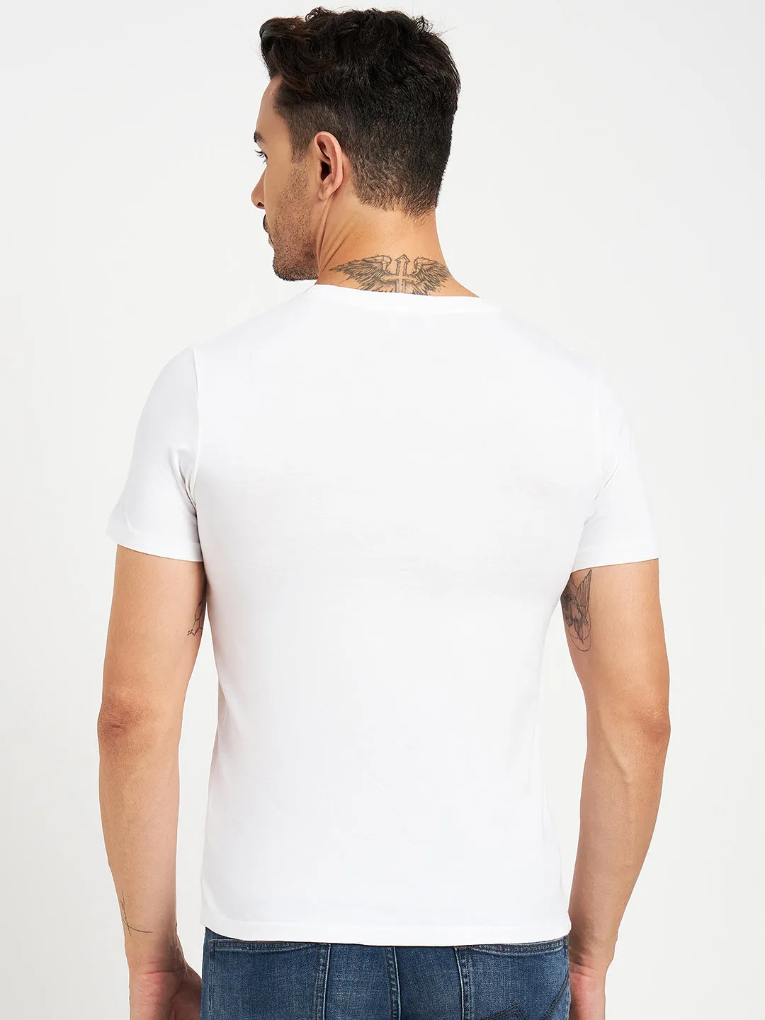 Camla Barcelona Logo Print White T-Shirt