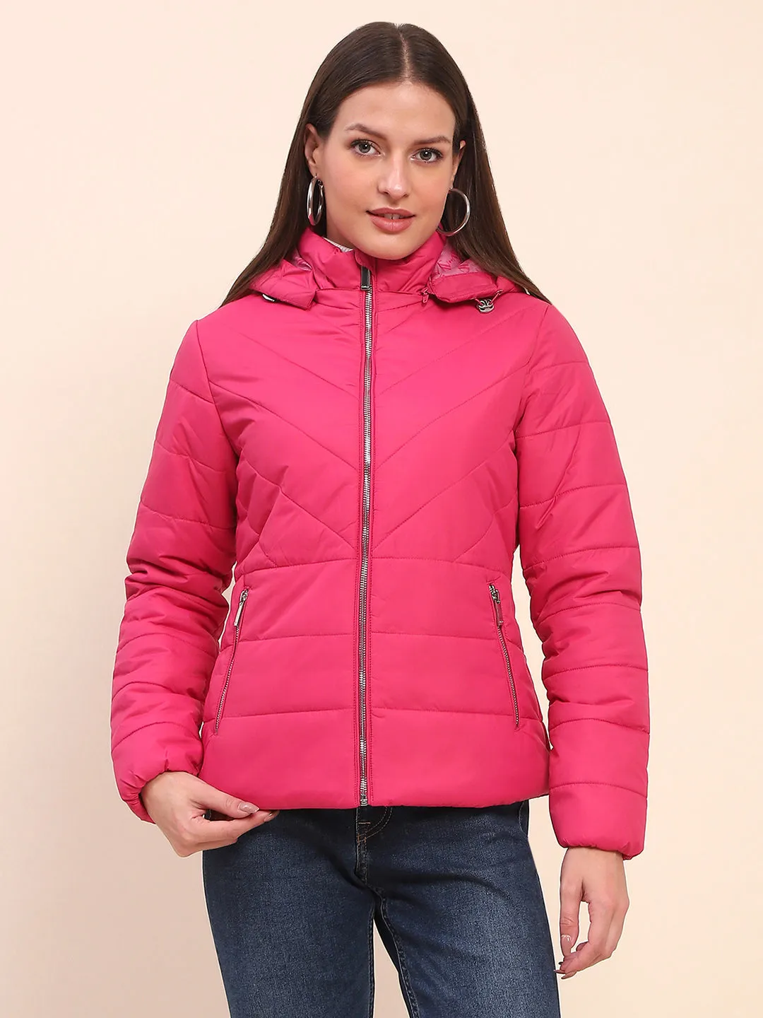 Camla Barcelona Quilted Hot Pink Jacket