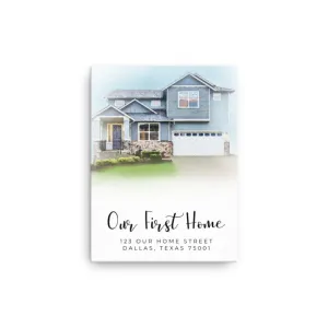 Canvas // Watercolor Portrait Of Home