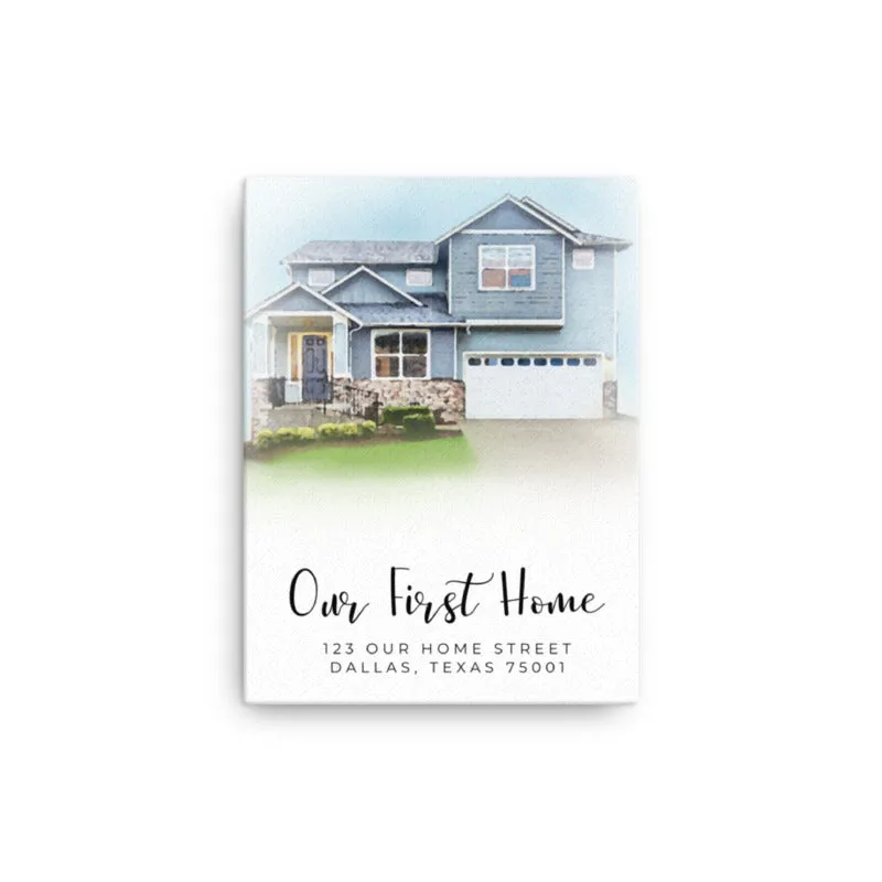 Canvas // Watercolor Portrait Of Home