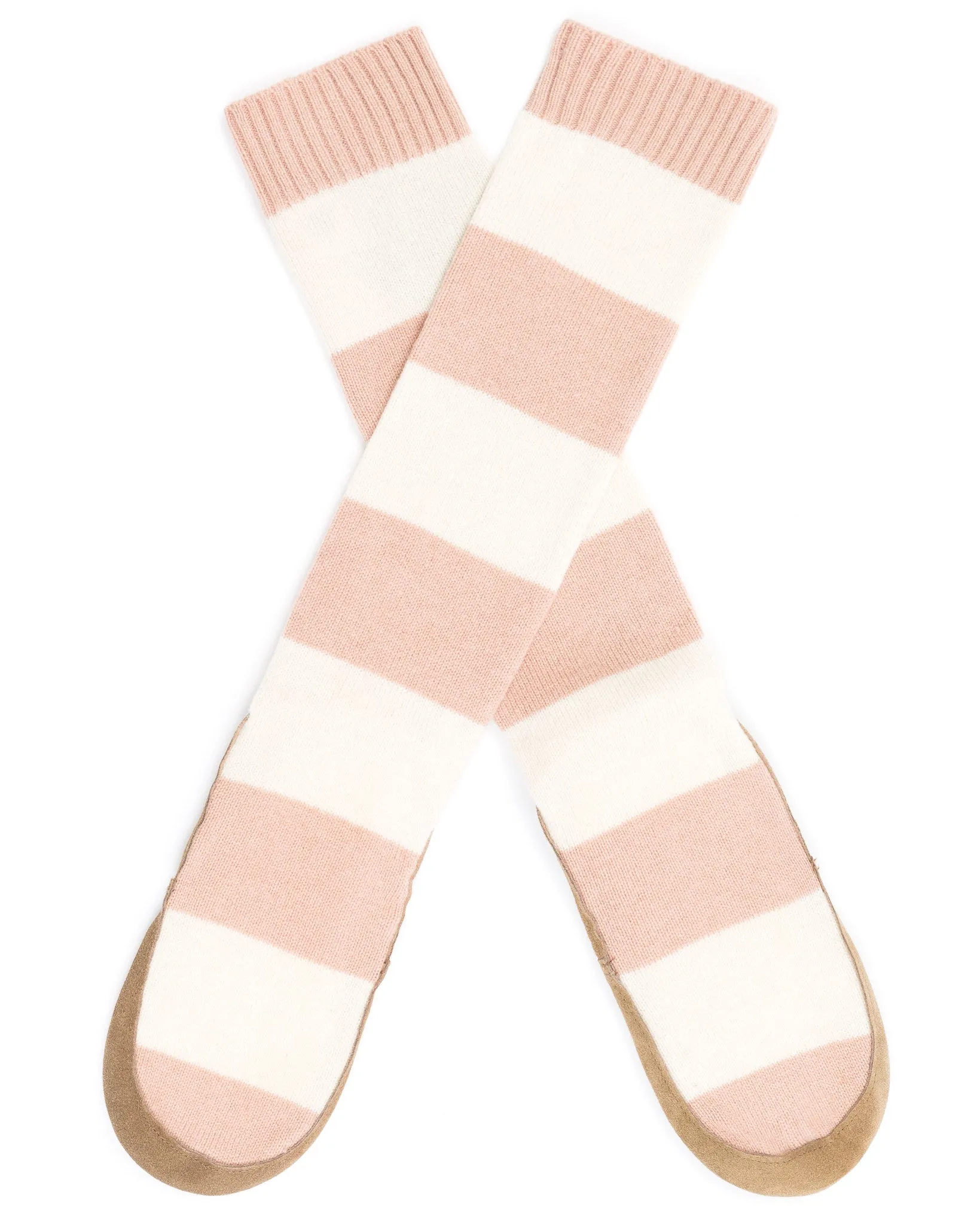 Cashmere Stripe Slipper Boots