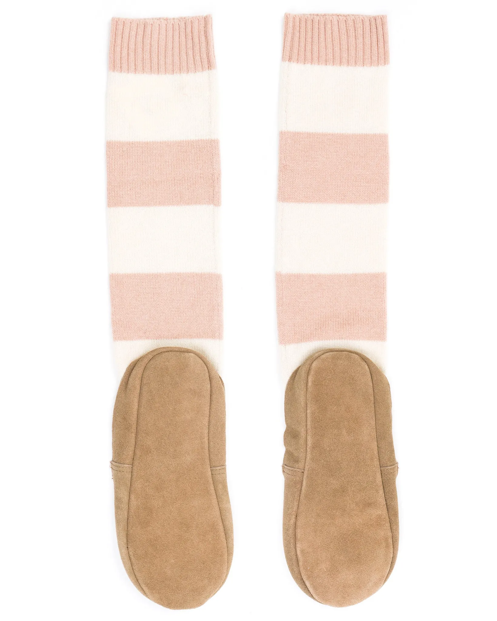 Cashmere Stripe Slipper Boots