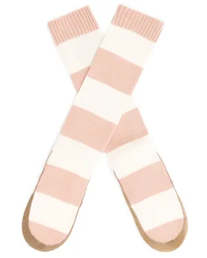Cashmere Stripe Slipper Boots