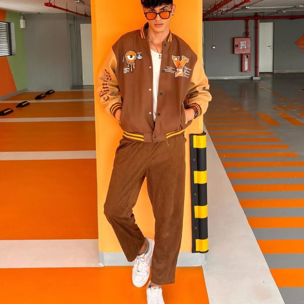 Casual Plain Corduroy Sweatpants
