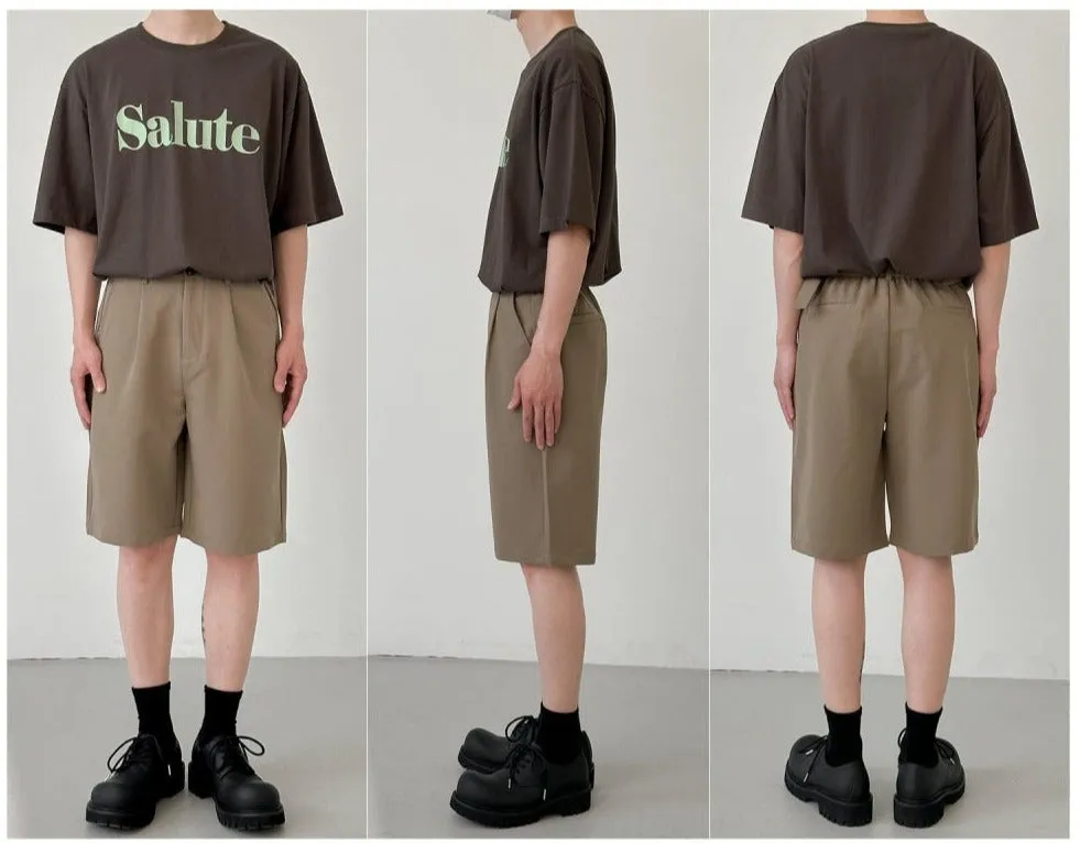 Casual Straight Suit Shorts