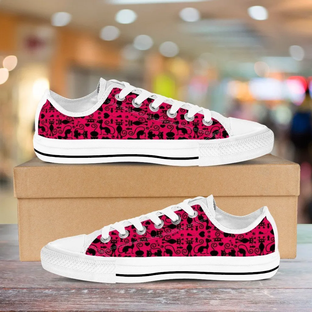 Cats Pink Low Cuts