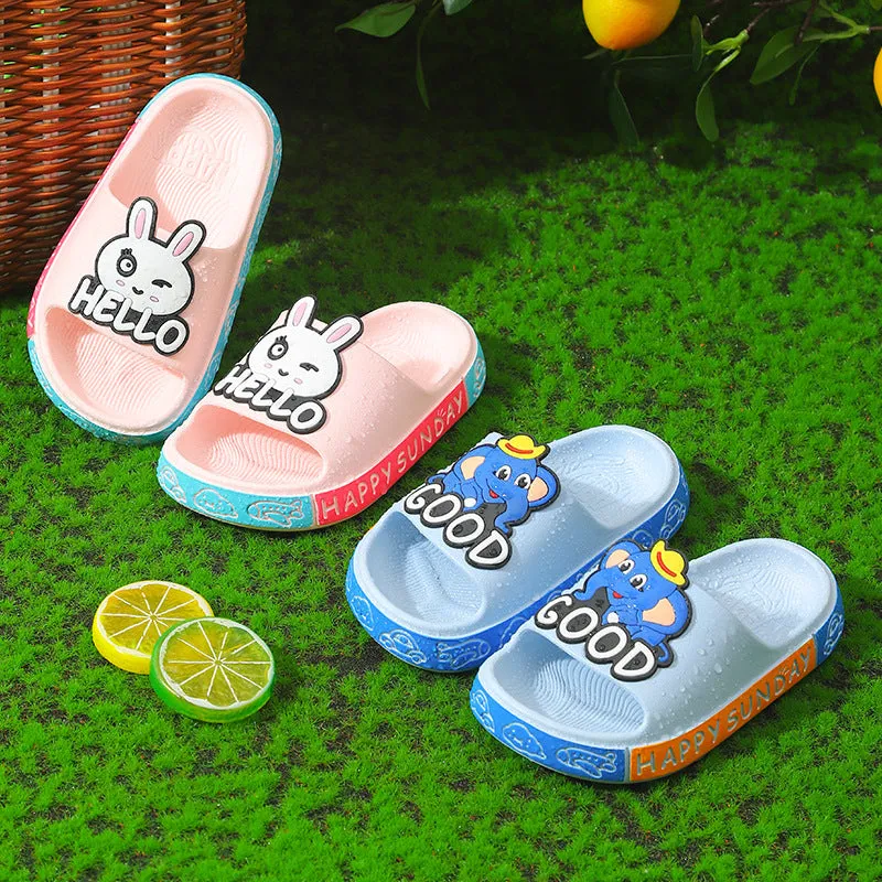 Children's Slippers Summer Cartoon Cute Non-Slip Soft Bottom Children Indoor Bath Boys and Girls Home Baby Sandals