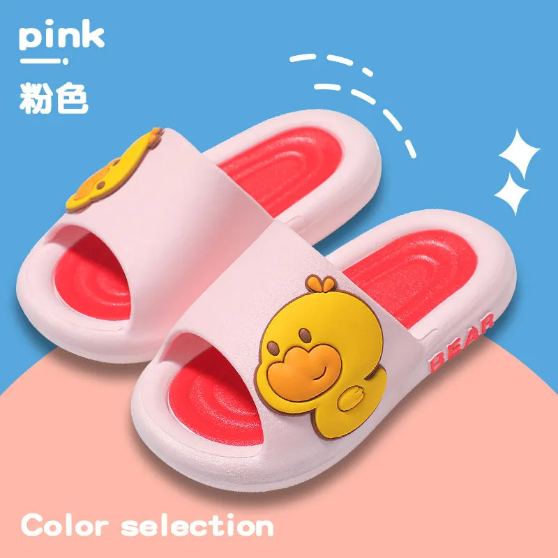 Children's Slippers Summer Cartoon Cute Non-Slip Soft Bottom Children Indoor Bath Boys and Girls Home Baby Sandals