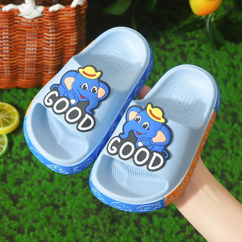 Children's Slippers Summer Cartoon Cute Non-Slip Soft Bottom Children Indoor Bath Boys and Girls Home Baby Sandals