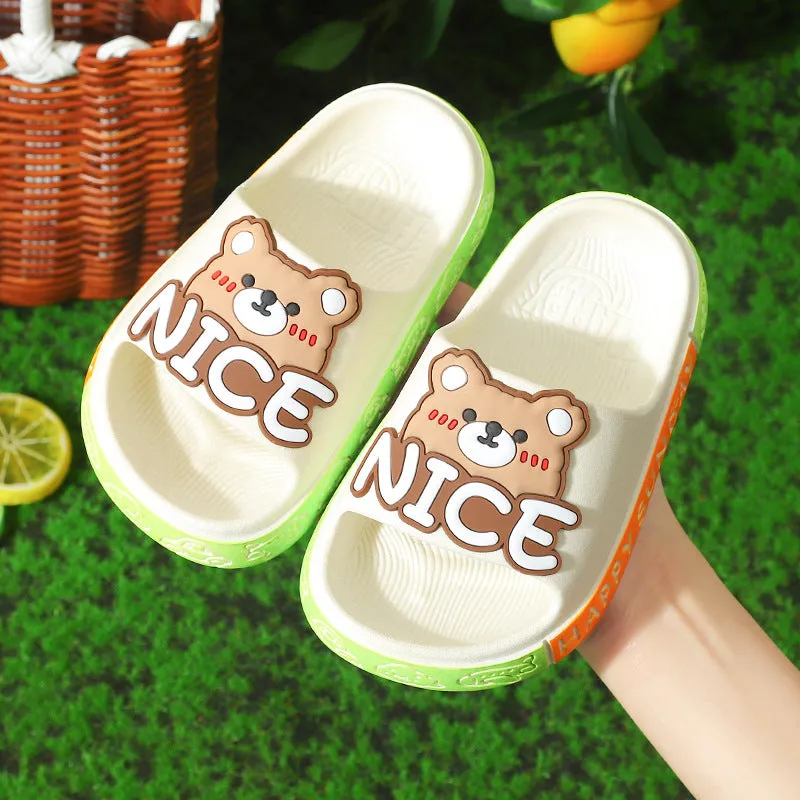Children's Slippers Summer Cartoon Cute Non-Slip Soft Bottom Children Indoor Bath Boys and Girls Home Baby Sandals