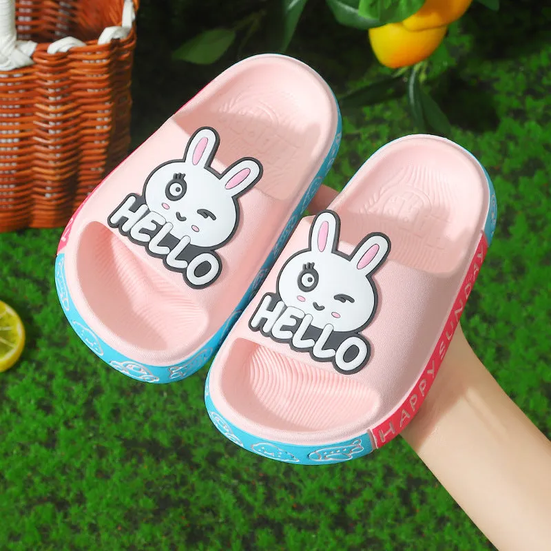 Children's Slippers Summer Cartoon Cute Non-Slip Soft Bottom Children Indoor Bath Boys and Girls Home Baby Sandals