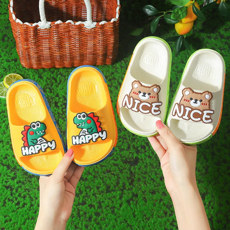 Children's Slippers Summer Cartoon Cute Non-Slip Soft Bottom Children Indoor Bath Boys and Girls Home Baby Sandals