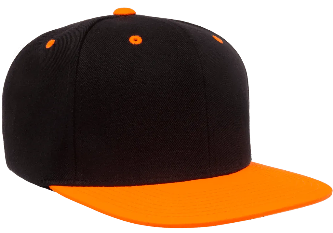 Classics Blank Snapback Cap Black/Neon Orange