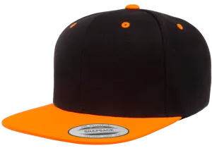 Classics Blank Snapback Cap Black/Neon Orange