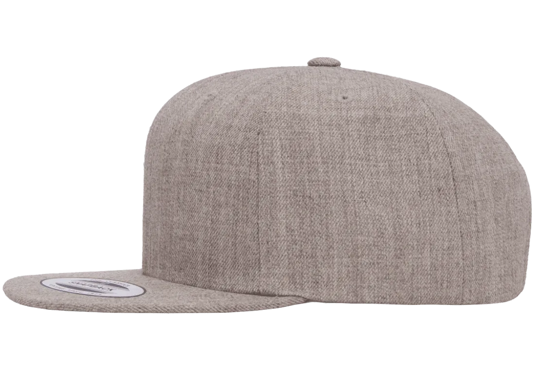 Classics Blank Snapback Cap Heather Grey