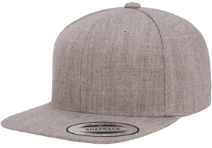 Classics Blank Snapback Cap Heather Grey