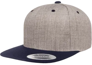 Classics Blank Snapback Cap Heather/Navy