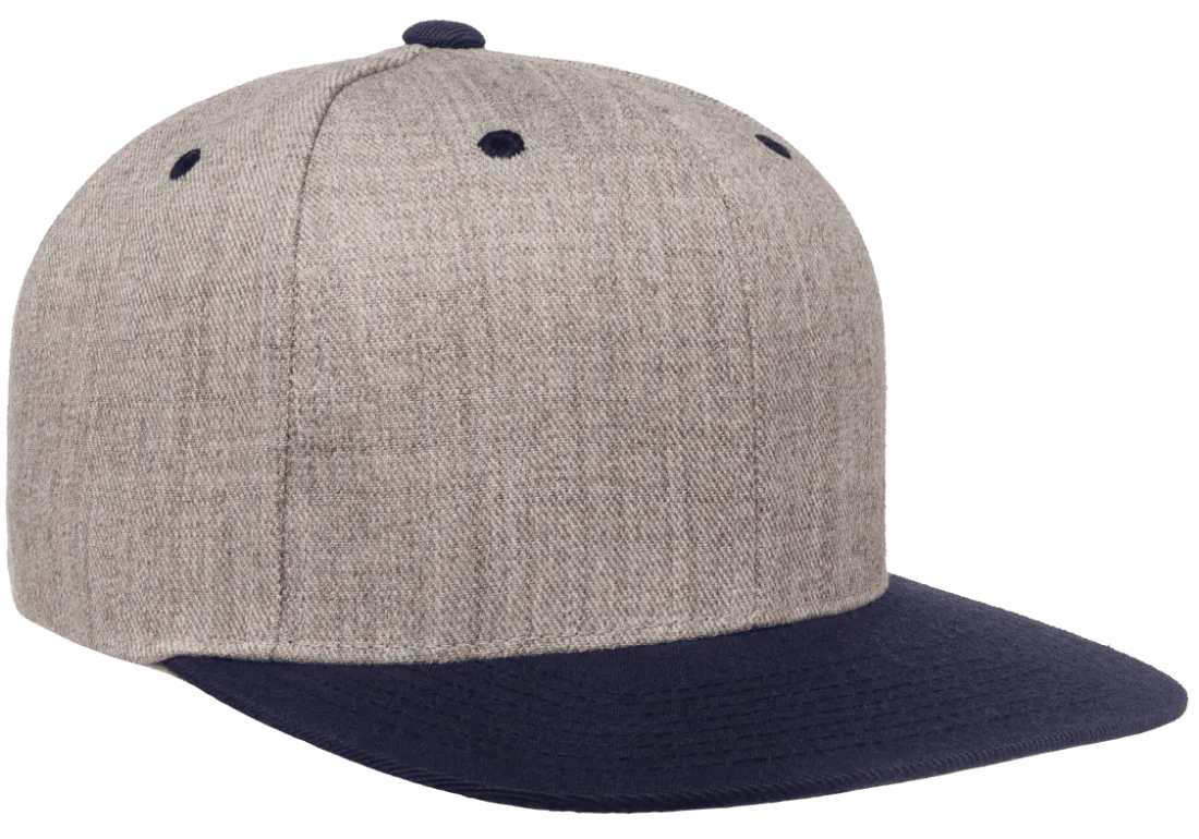 Classics Blank Snapback Cap Heather/Navy