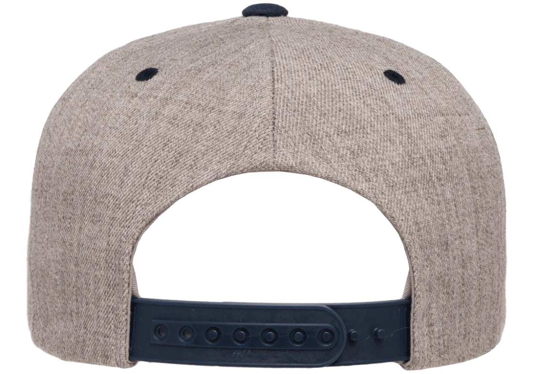 Classics Blank Snapback Cap Heather/Navy