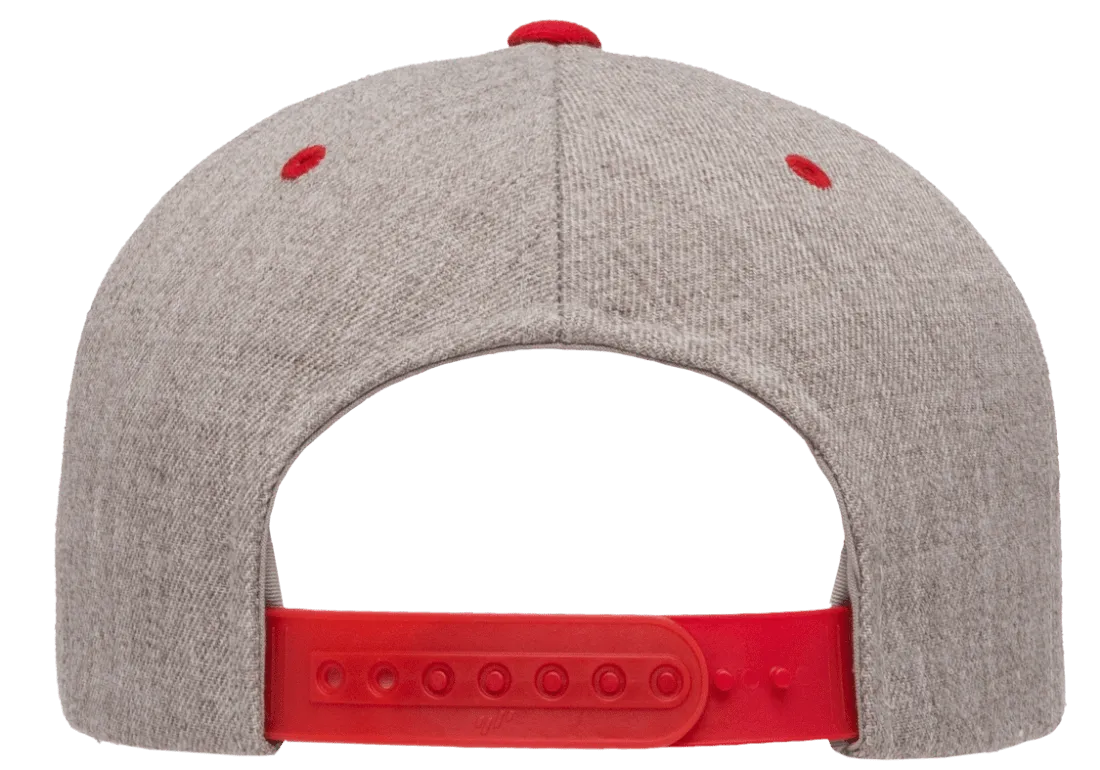 Classics Blank Snapback Cap Heather/Red