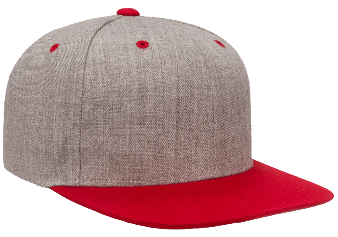 Classics Blank Snapback Cap Heather/Red