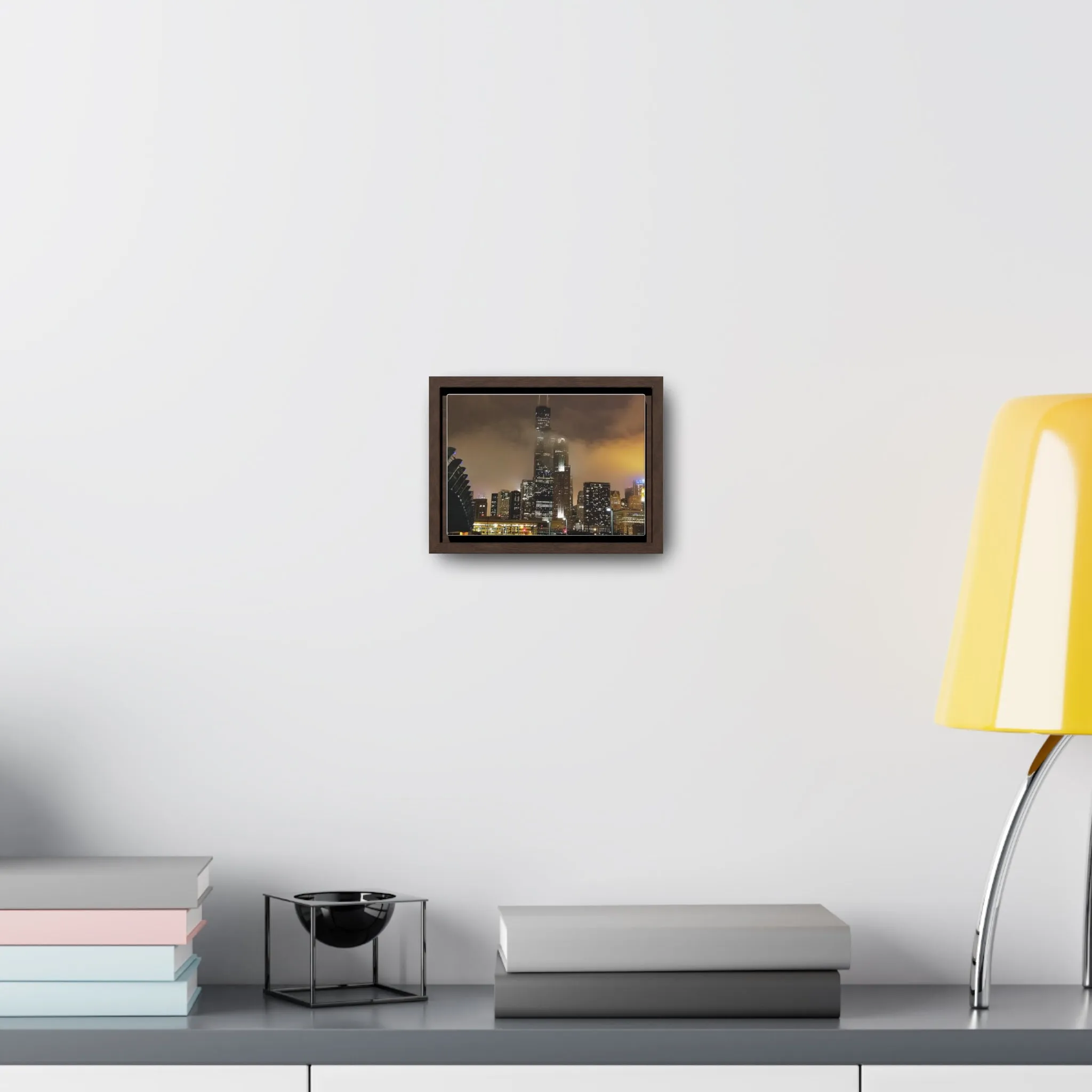 Cloudy Dusk Chicago Skyline on Canvas