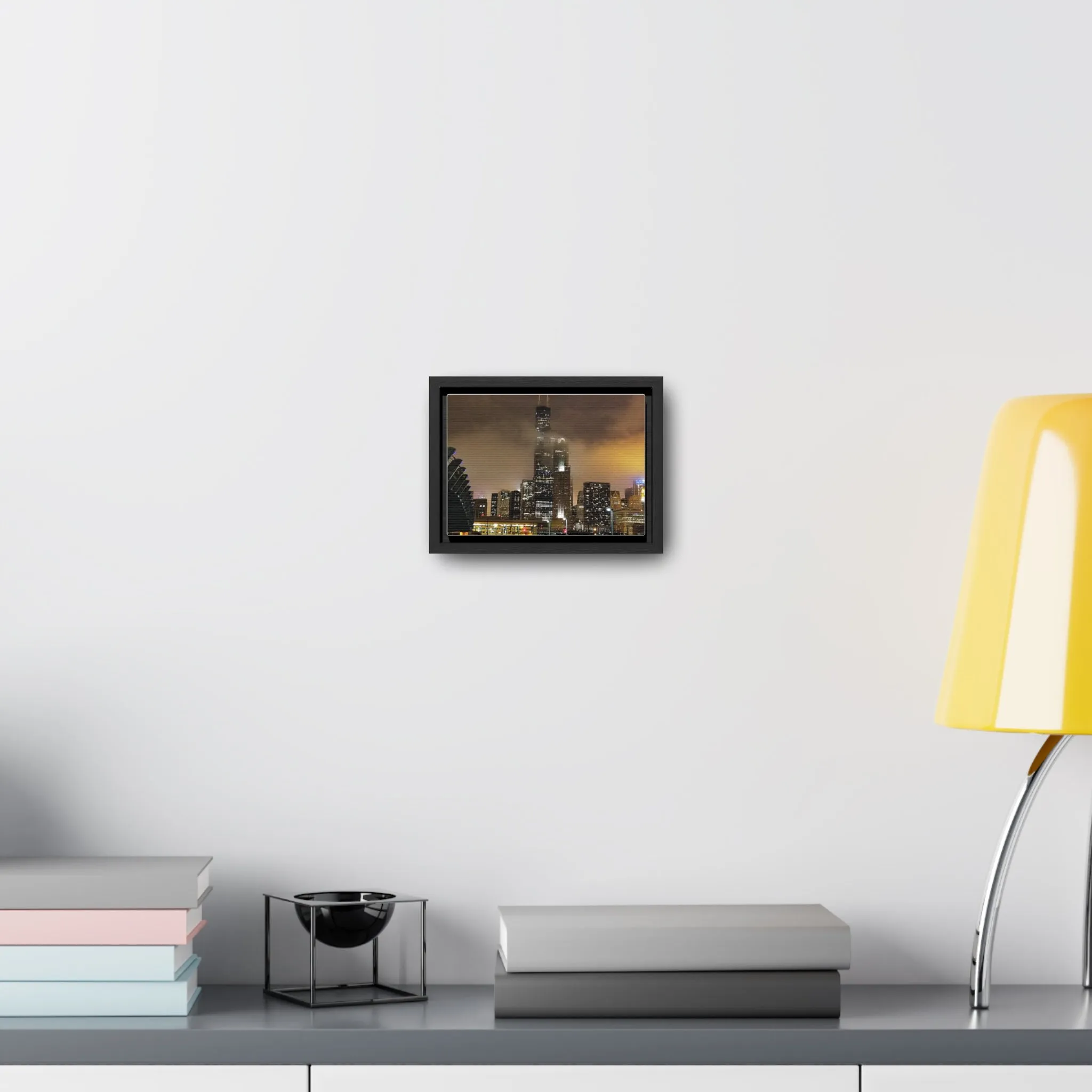 Cloudy Dusk Chicago Skyline on Canvas