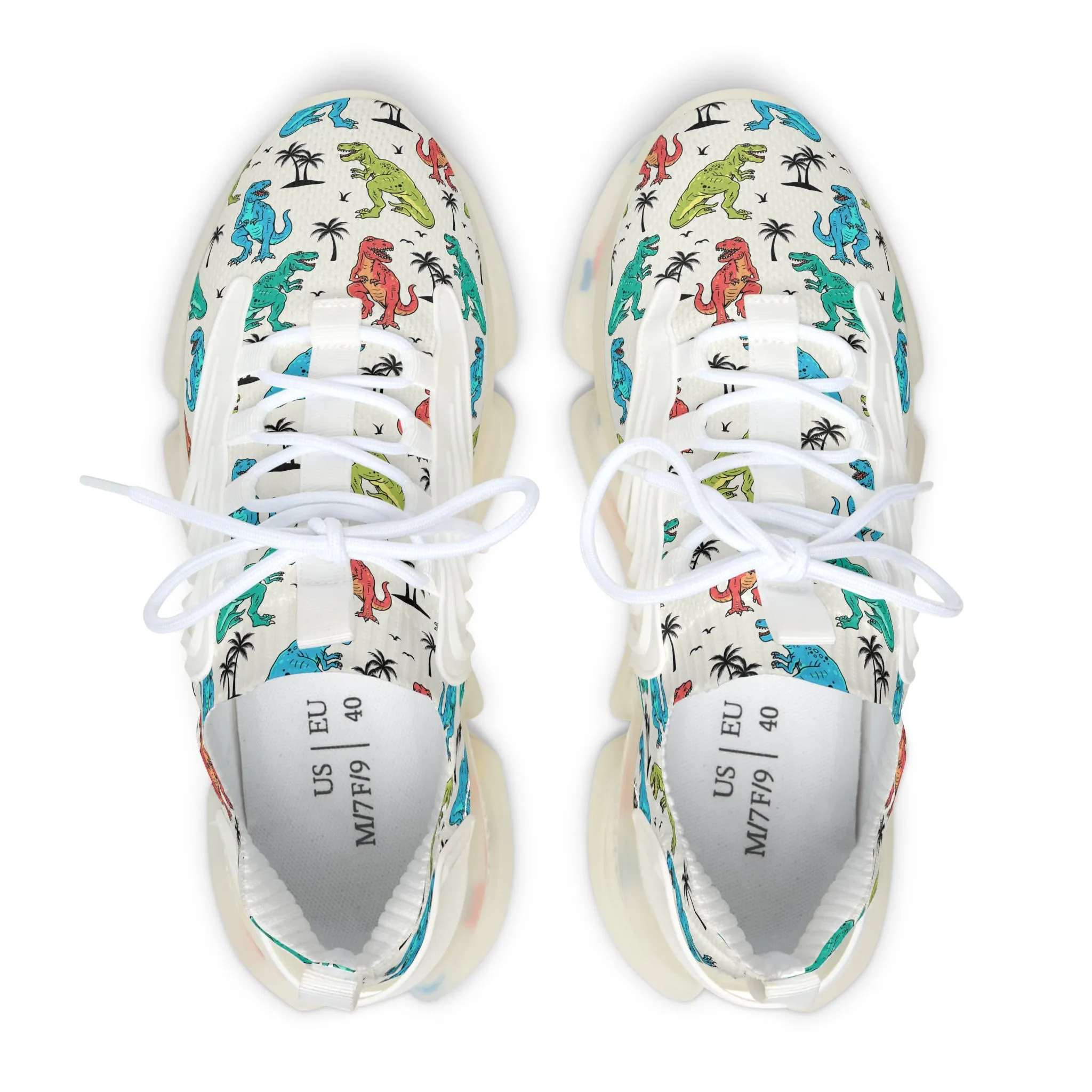 Colorful Dinosaur Mesh Sneakers for Women - Perfect for Active Days